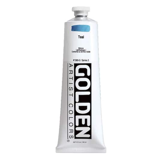 Golden Heavy Body Acrylic Paint, 5 oz in 1369 Teal | Michaels